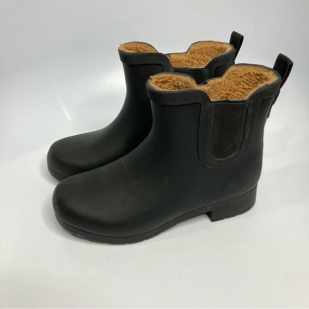 Chooka black Chelsea rain boots lined size‎ 6